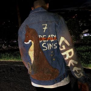 7 Deadly Sins. 3/7 Greed Hand Painted Jacket